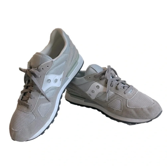 Saucony Shadow Originals Jazz gray suede mesh sneakers 13 - Picture 1 of 8